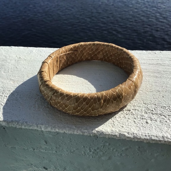 Wild Exotic Python Leather Bangles Bracelets Bundle (3 Bracelets) - Picture 8 of 13